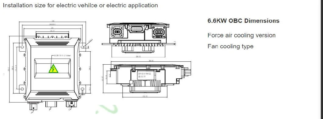 2023 New Energy High Efficiency 93% Direct Current 6.6kw CE with Can Bus on Board Charger