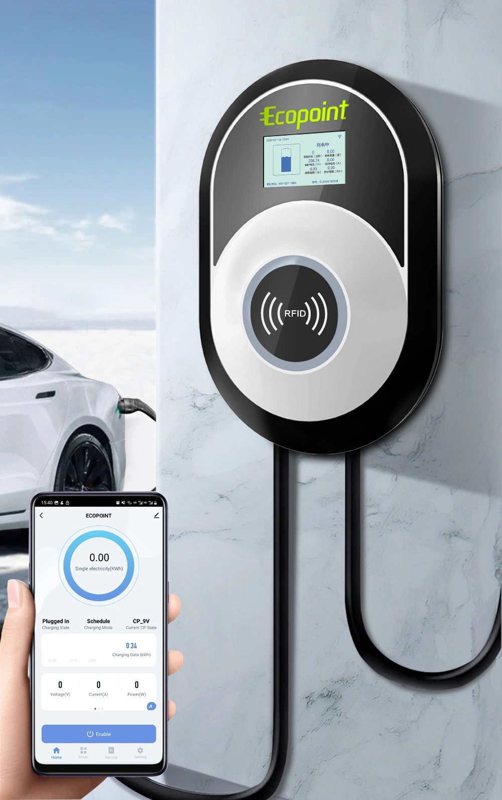 22kw Home Smart EV Charger WiFi APP Control