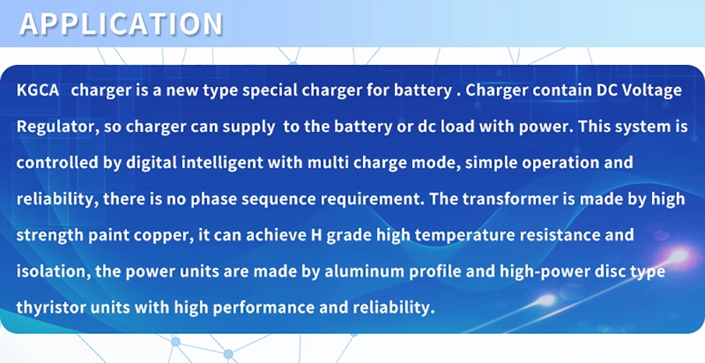 Factory Direct Single-Phase or Three-Phase Fast/Intelligent/Industrial/Thyristor/Phase-Controlled Battery Charger