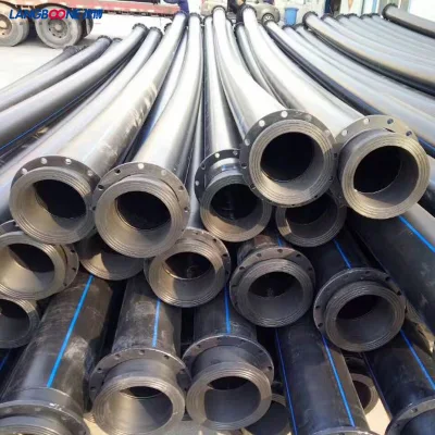 SDR11/17 PE100 HDPE Fabricated Pipe with Steel Flange for Mine
