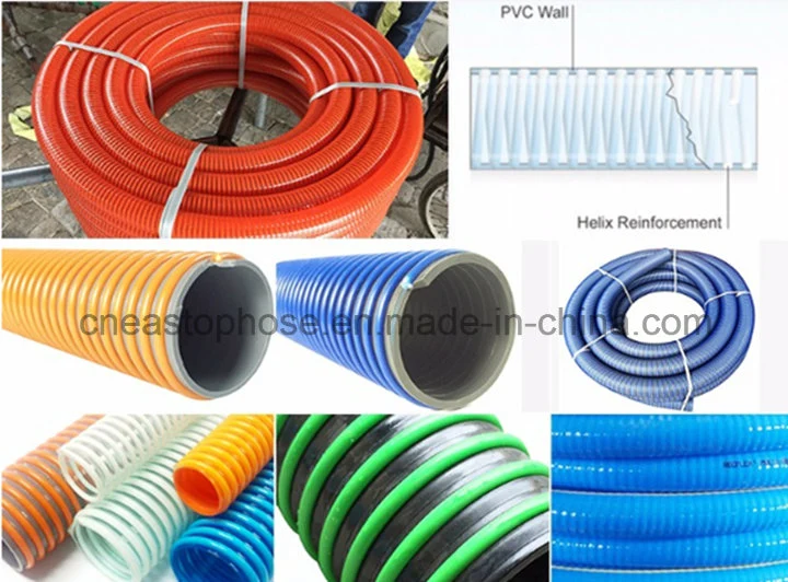 Tiger Tail Hose, Powder Suction Hose with Hard Rigid Reinforcement