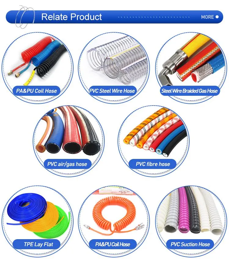 Wholesale Food Grade Water Suction Spring Vacuum PVC Steel Wire Reinforced Hose