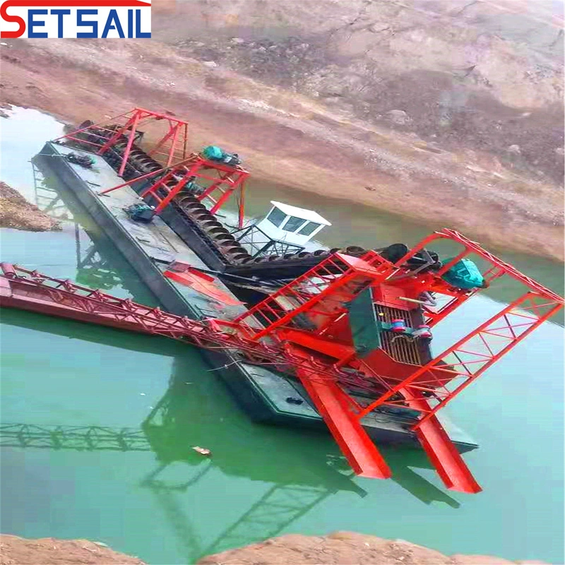 Multi-Fuction Chain Bucket Mining Dredger for River Sand and Gold