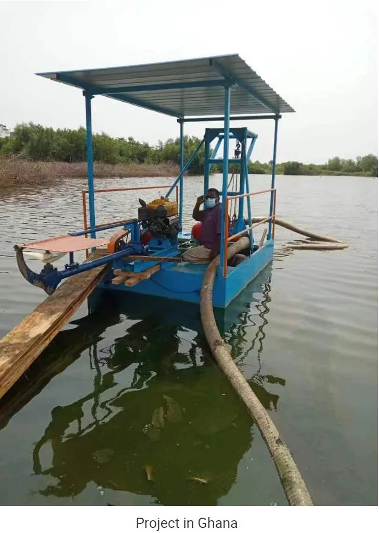 China 4inch Floating Dredge for Sale Sand Dredge Boat Equipment Small Diamond Dredge