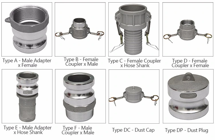 Customized Hydraukic Fire Hose Couplings Quick Connector Camlock Fittings