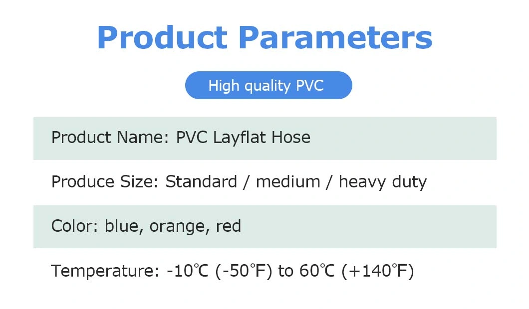 2 3 4 Inch Water Pump PVC Lay Flat Discharge Hose