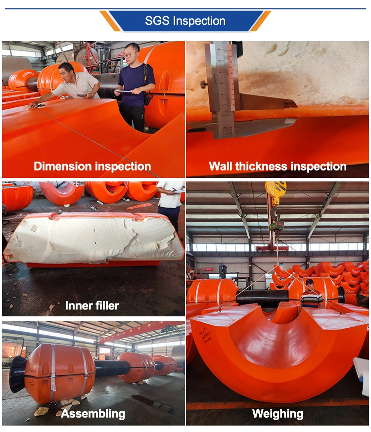 Marine MDPE Dredging Pipe Floater PE Floating Buoy Dredge PE Plastic Buoy Floater for Sand Mud Dredging