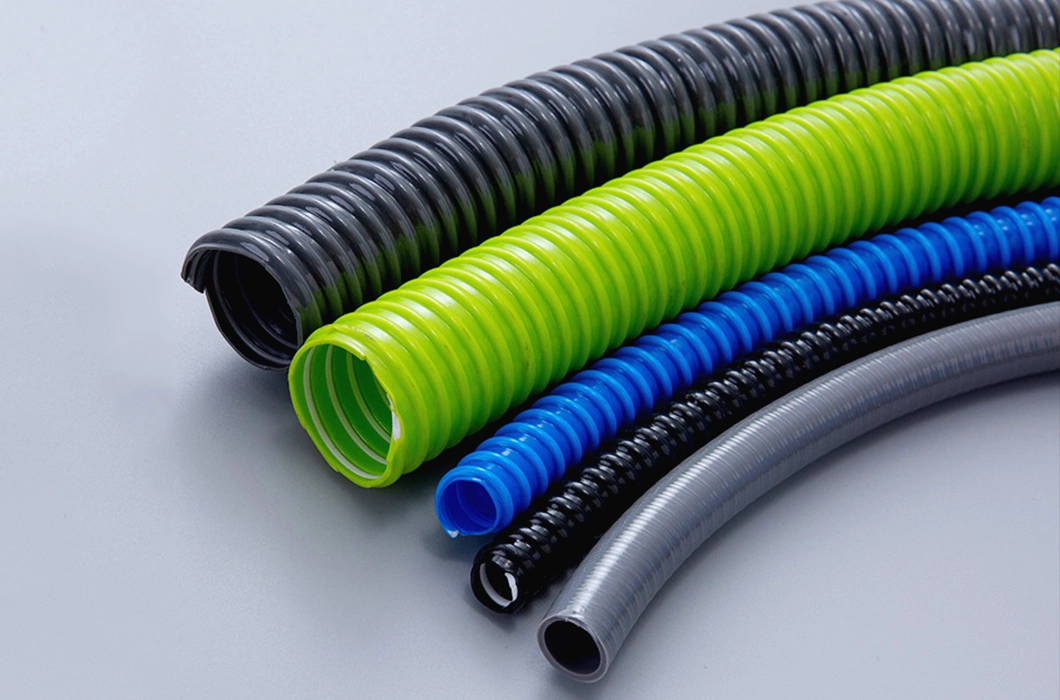 Spiral Vacuum PVC Plastic Suction Drain Water Hose for Garden
