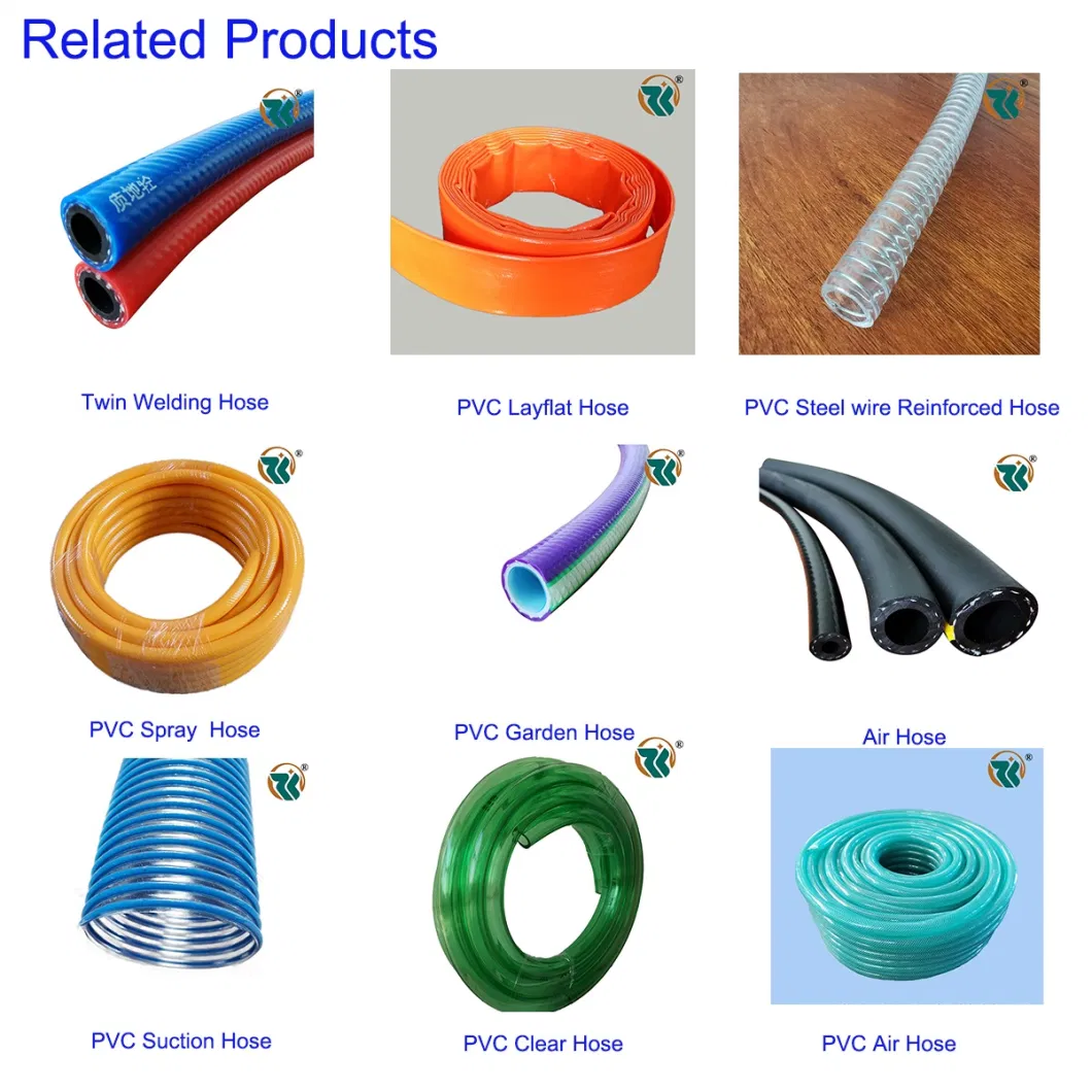 6 mm Clear/Green/Yellow/Blue/Black Plastic Pipe Fiber Reinforced Multi-Purpose Garden Water Air Irrigation /Industrial PVC Hose