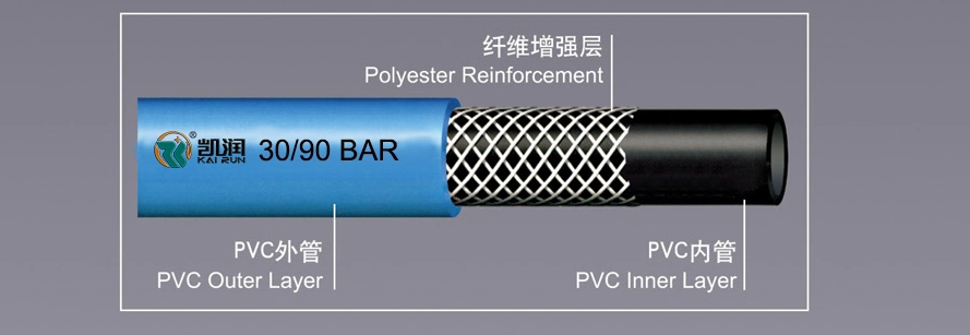 Industrial Black Color PVC Air Hoses /PVC High Pressure Air/Water/Oil/LPG Hoses