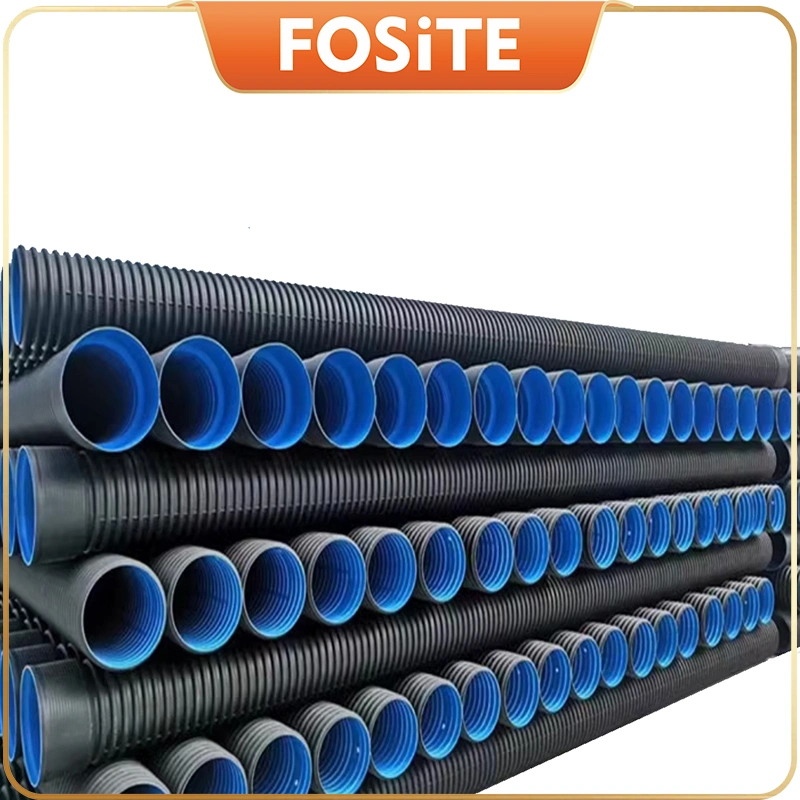 HDPE Double Wall Corrugated Culvert Bellow Water Pipe Fittings Drainage Dredge Sewerage