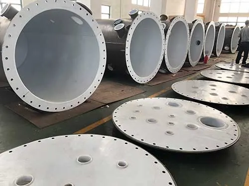 Wear-Resistant PTFE HDPE PP PE Po Lined Carbon Steel Pipe with Flange