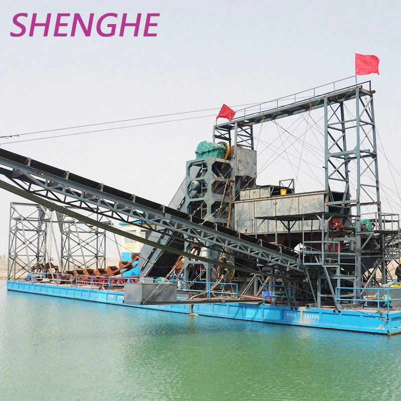 Small Size Bucket Chain Gold Dredge with Classification System