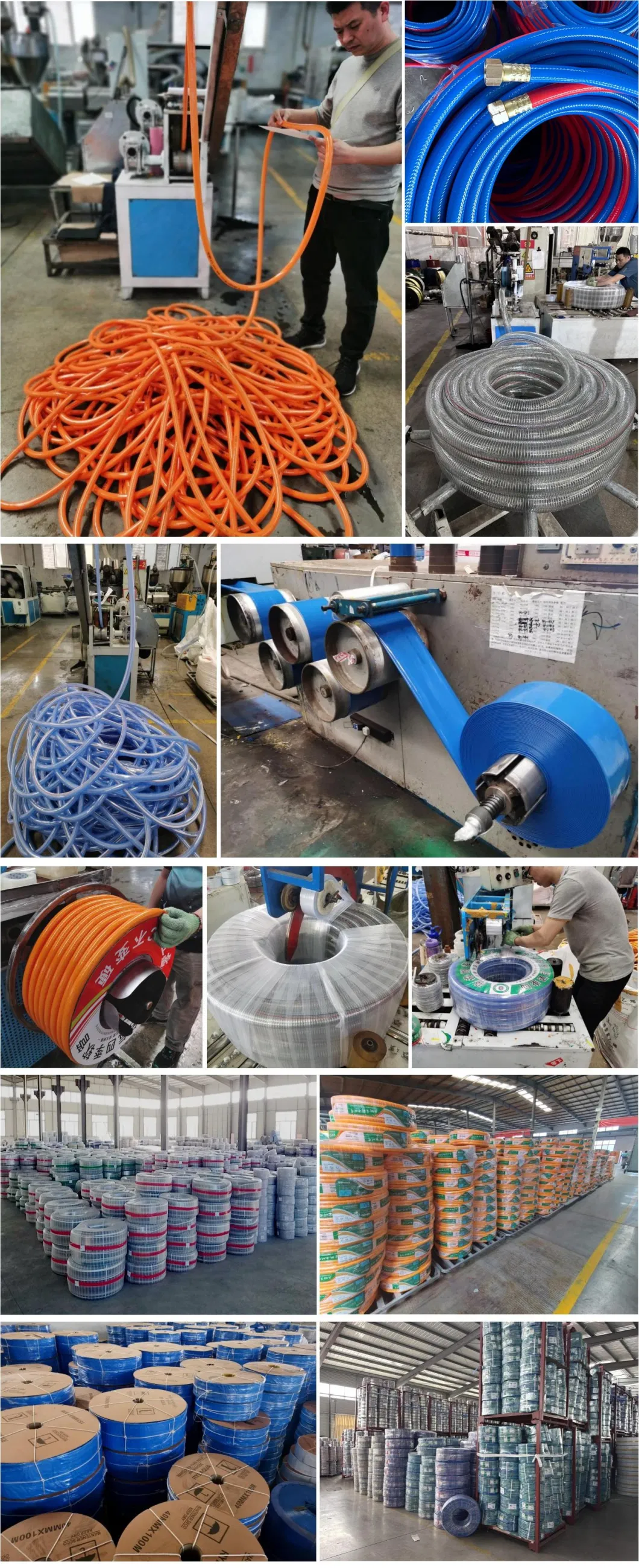 1/ 2/2.5/ 3/ 4inch Red/ Blue/Yellow Color PVC Agricultural Pipe Pump Layflat Discharge Water Garden Hose