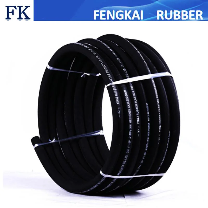 4 Inch 102mm ID Wrapped Surface Helix Steel Wire Reinforced Rubber Water Suction Hose