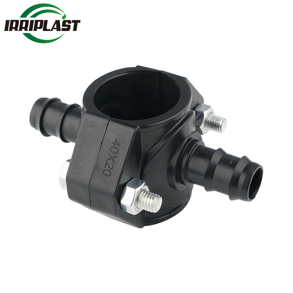 4 to 16 Bar Working Pressure HDPE PP Compression Fitting Irrigation Saddle with or Without Reinforcing Ring