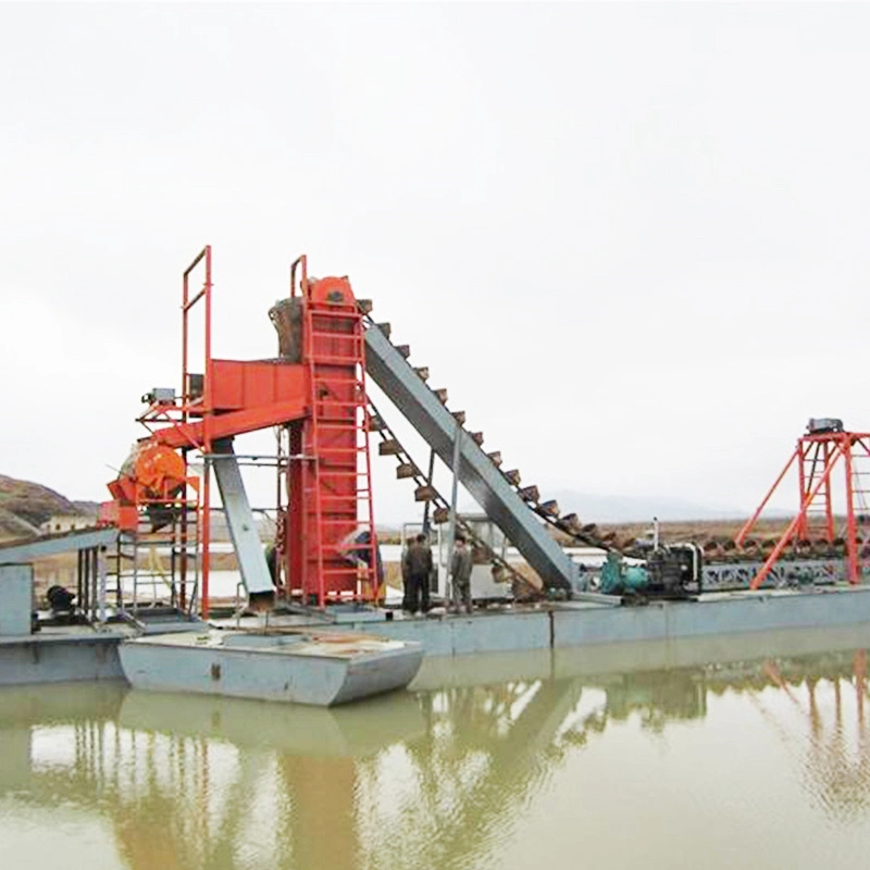 Small Size Bucket Chain Gold Dredge with Classification System