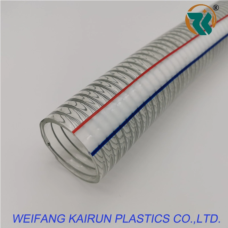 Industrial/Food Grade PVC Spiral Steel Wire Reinforced Water/Air/Rubber/Suction/Garden Hoses Size 12mm-305mm