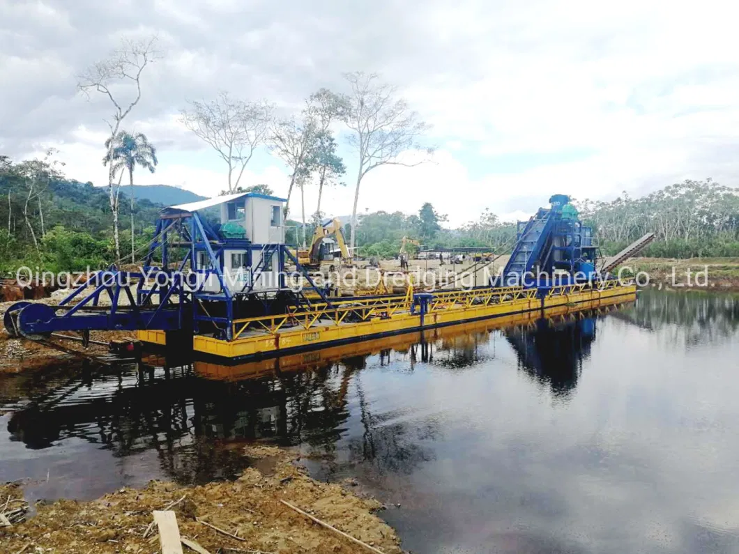 Bucket Chain Diamond Gold Dredger for River Sand Mining Dredging