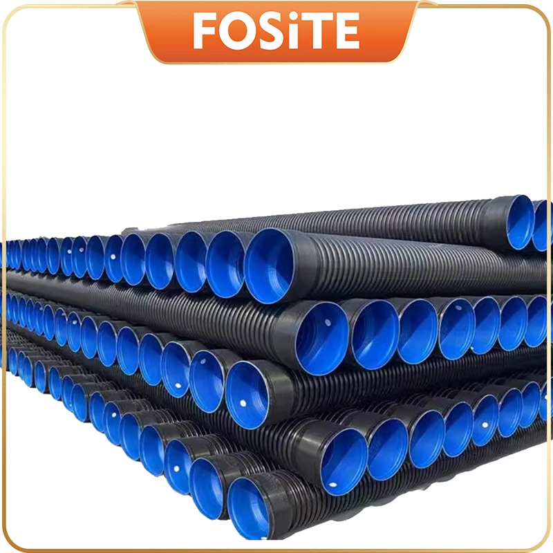 HDPE Double Wall Corrugated Culvert Bellow Water Pipe Fittings Drainage Dredge Sewerage