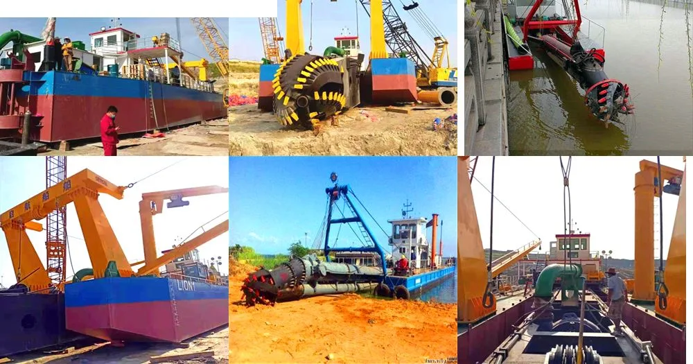 Diesel Engine Power Amphibious Cutter Sucton Sand Dredge