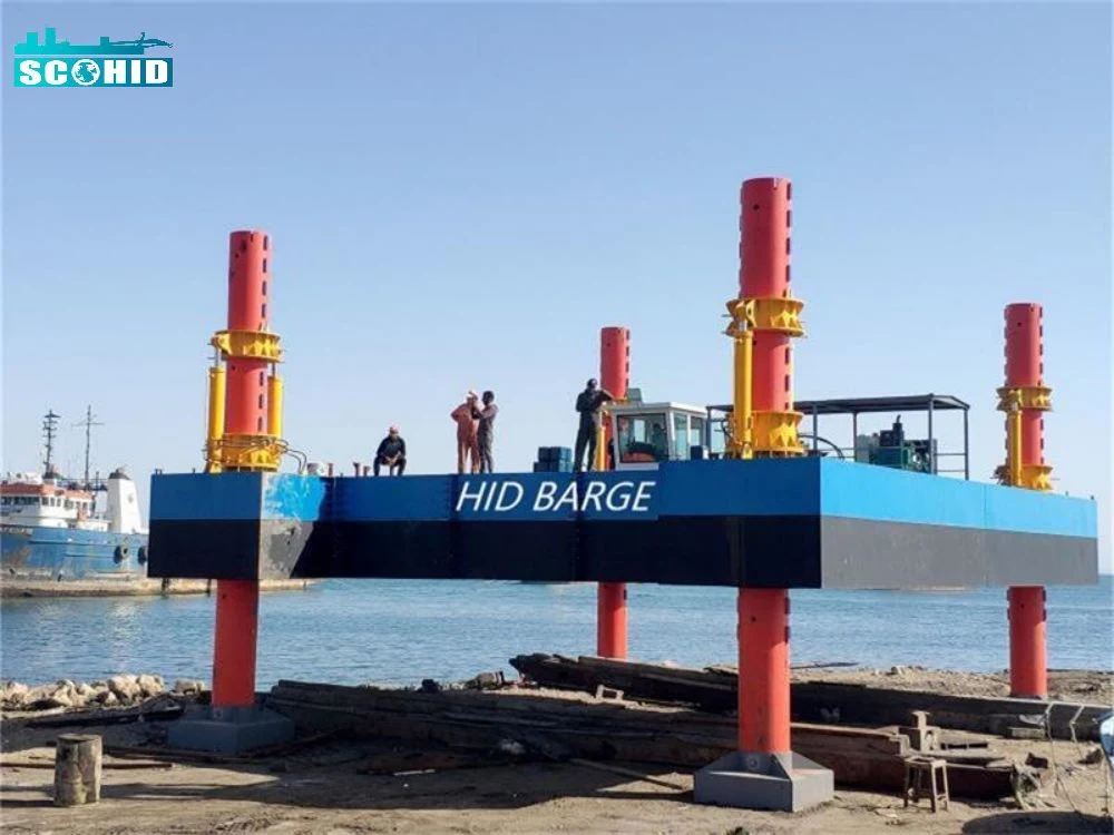 Jack up Hydraulic Spud Pontoon Floating Platform Modular Barge for Carrying Heavy Equipment