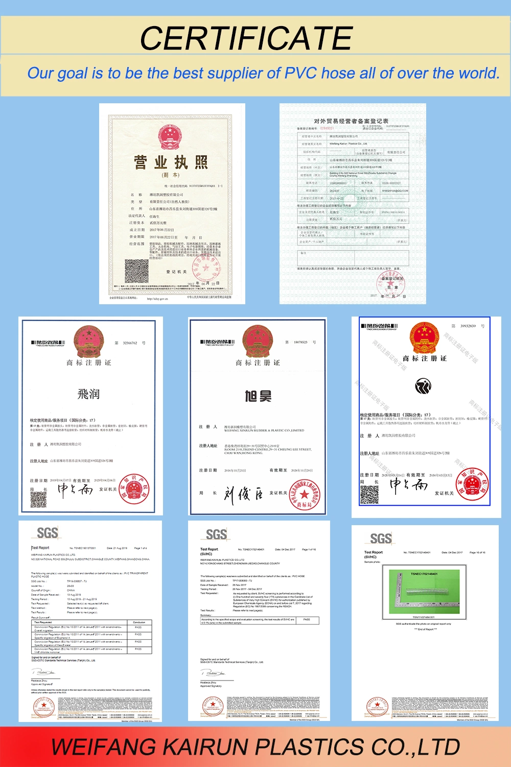 OEM Customized 100% New Material PVC Plastic Braided Reinforced Air Hose for Air Compressor Hoses Flexible Hose