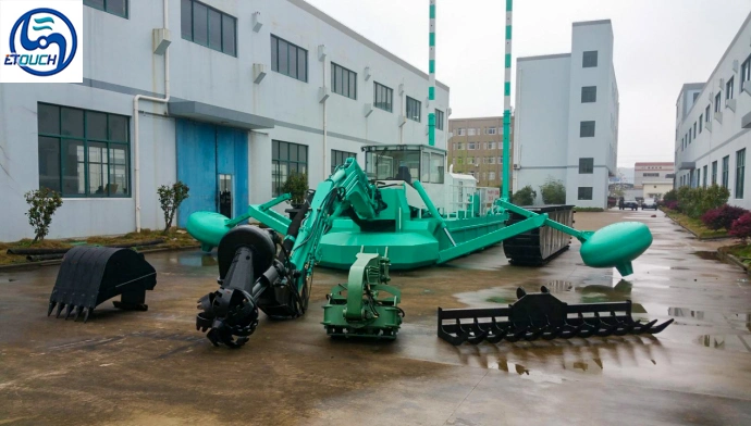 Discharge Distance 1500 Cubic Meters Multipurpose Excavator Amphibious Dredger