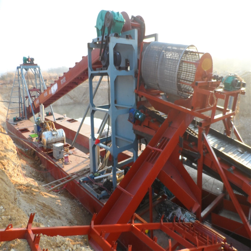 Small Size Bucket Chain Gold Dredge with Classification System