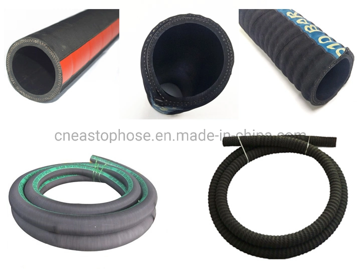 Nr &amp; SBR Synthetic Black 1 2 3 Inch Flexible Water Pump Rubber Suction Hose with High Tensile Helix Steel Wires