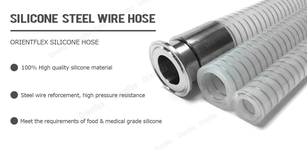 Steel Reinforced Silicone Suction Vacuum Food Grade Hose