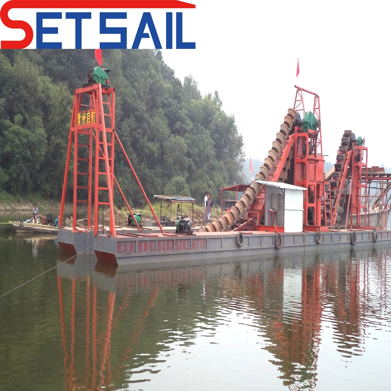 Multi-Fuction Chain Bucket Mining Dredger for River Sand and Gold