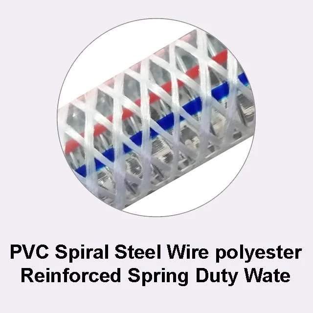 Corrosion-Resistant PVC Steel Wire Spiral Reinforced Industrial Hose for Water Oil Powder Suction Discharge Conveying