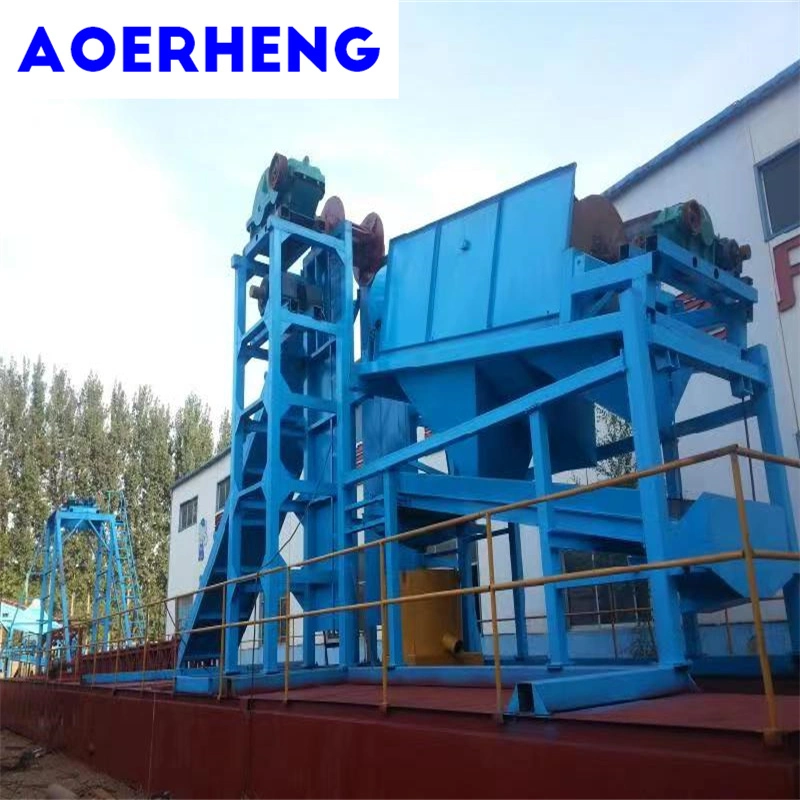 Capacity 100ton/H Chain Bucket Type Mining Machine/Gold and Diamond Dredger Using for Getting Gold and Diamond From The River/Lake