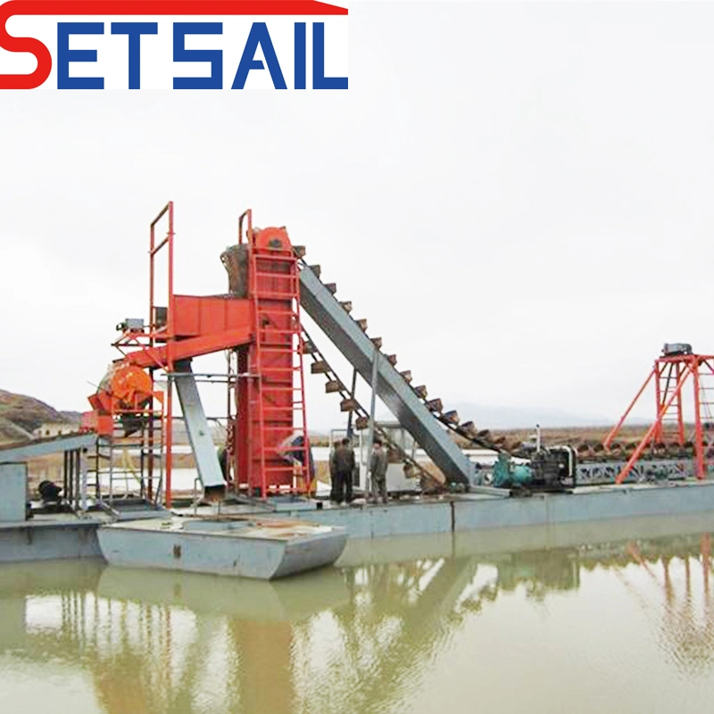 Multi-Fuction Chain Bucket Mining Dredger for River Sand and Gold