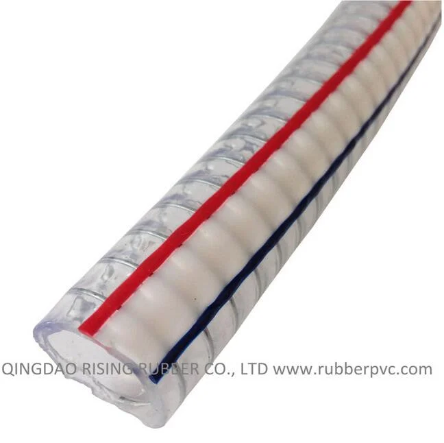 Transparent Non-Toxic PVC Steel Wire Reinforced Suction Discharge Hose