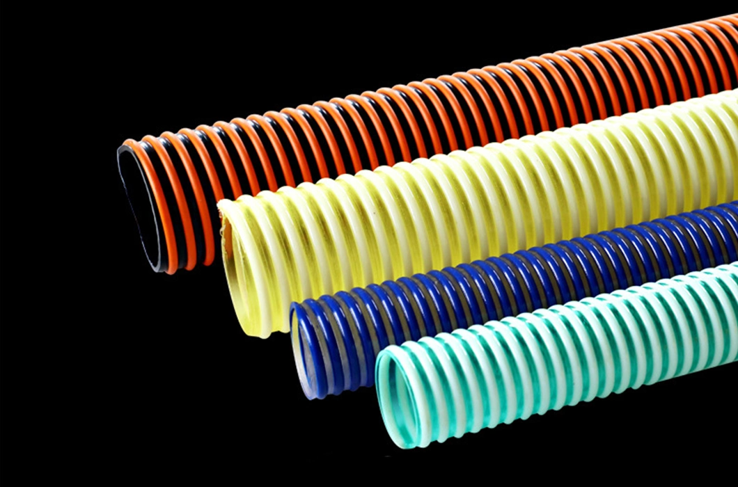Spiral Vacuum PVC Plastic Suction Drain Water Hose for Garden