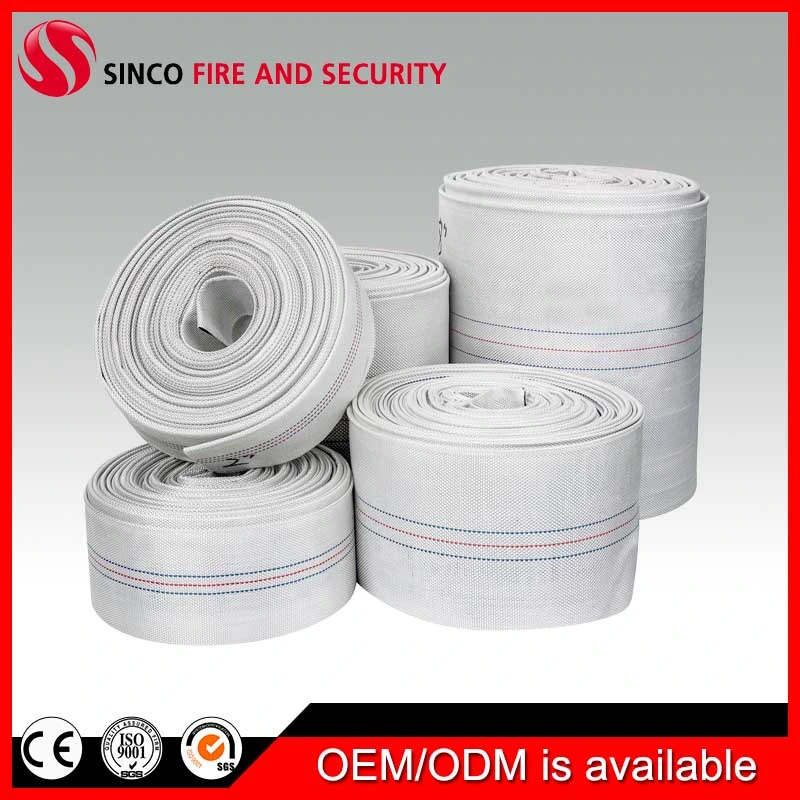 8 Bar 2.5 Inch 30m White PVC Double-Jacket Discharge Fire Hose