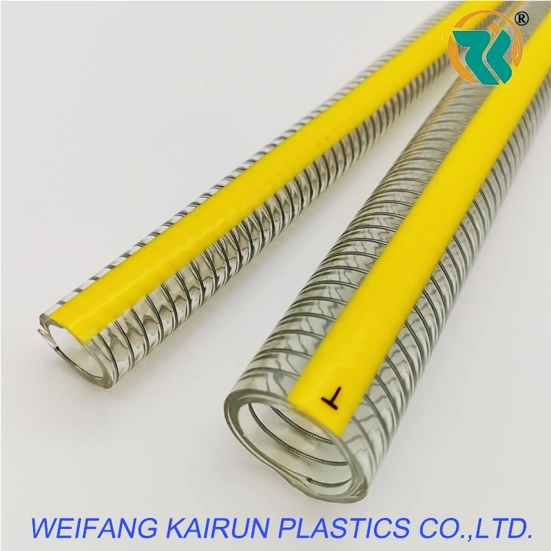 Industrial/Food Grade PVC Spiral Steel Wire Reinforced Water/Air/Rubber/Suction/Garden Hoses Size 12mm-305mm