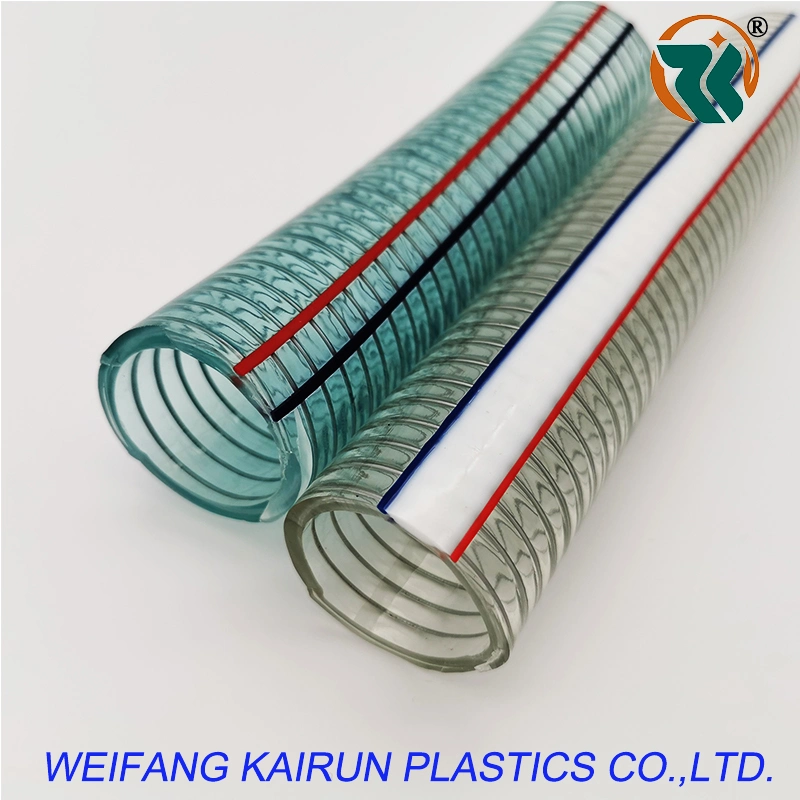 Industrial/Food Grade PVC Spiral Steel Wire Reinforced Water/Air/Rubber/Suction/Garden Hoses Size 12mm-305mm