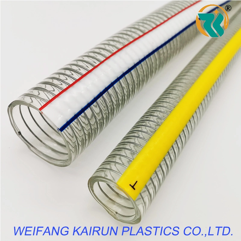 Industrial/Food Grade PVC Spiral Steel Wire Reinforced Water/Air/Rubber/Suction/Garden Hoses Size 12mm-305mm