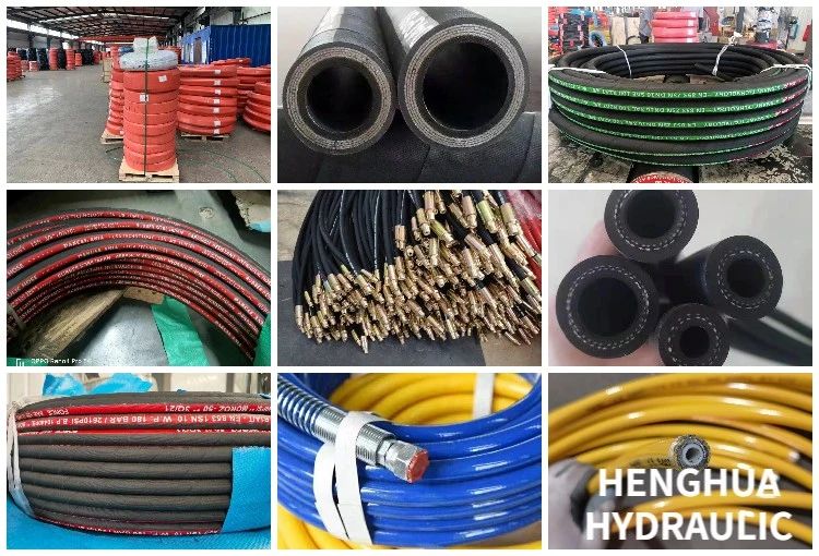 Super Long Service Life Industrial Black Hydraulic High Pressure Braided Air Oil Water PVC Garden Excavator Rubber Hose Pipe Assembly Flexible Hydraulic Hose