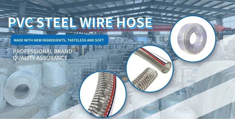 Anti-Static PVC Spiral Spring Steel Wire Reinforced Flexible Pipe Industrial Suction Discharge Hose