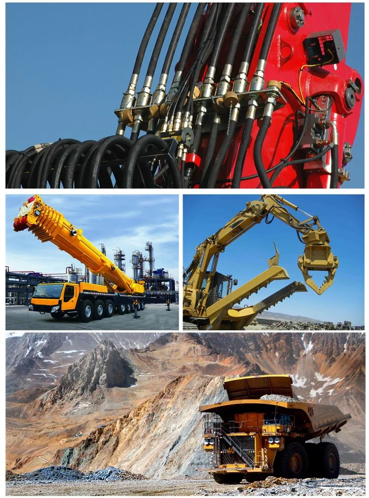 Custom Metric Colored High Temperature Flexible Industrial Excavator Tractor Forklift SAE 100r2 En 853 2sn Wire Braided High Pressure Hyd Rubber Hydraulic Hose