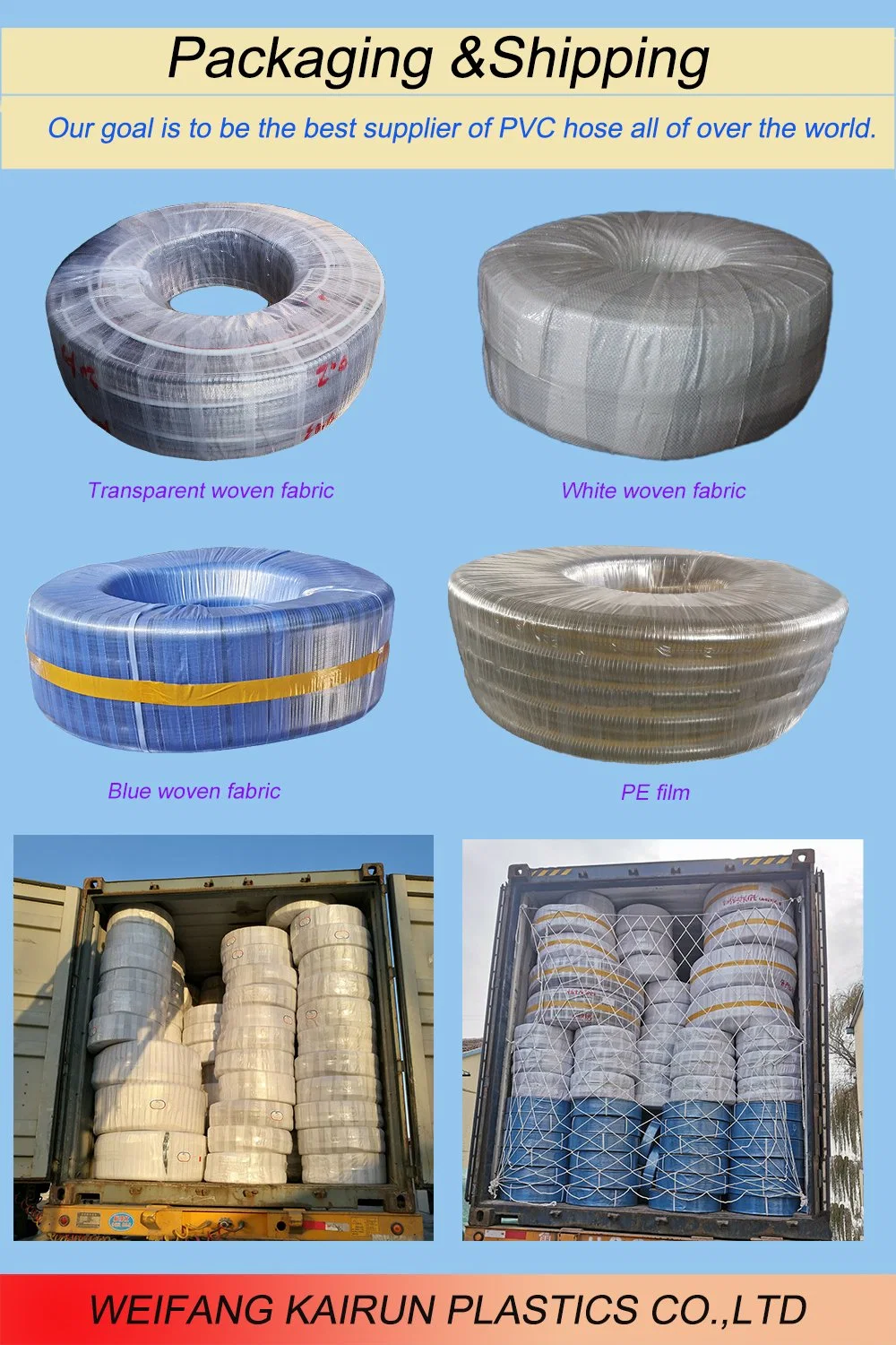 Industrial/Food Grade PVC Spiral Steel Wire Reinforced Water/Air/Rubber/Suction/Garden Hoses Size 12mm-305mm