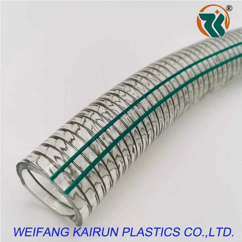 Industrial/Food Grade PVC Spiral Steel Wire Reinforced Water/Air/Rubber/Suction/Garden Hoses Size 12mm-305mm