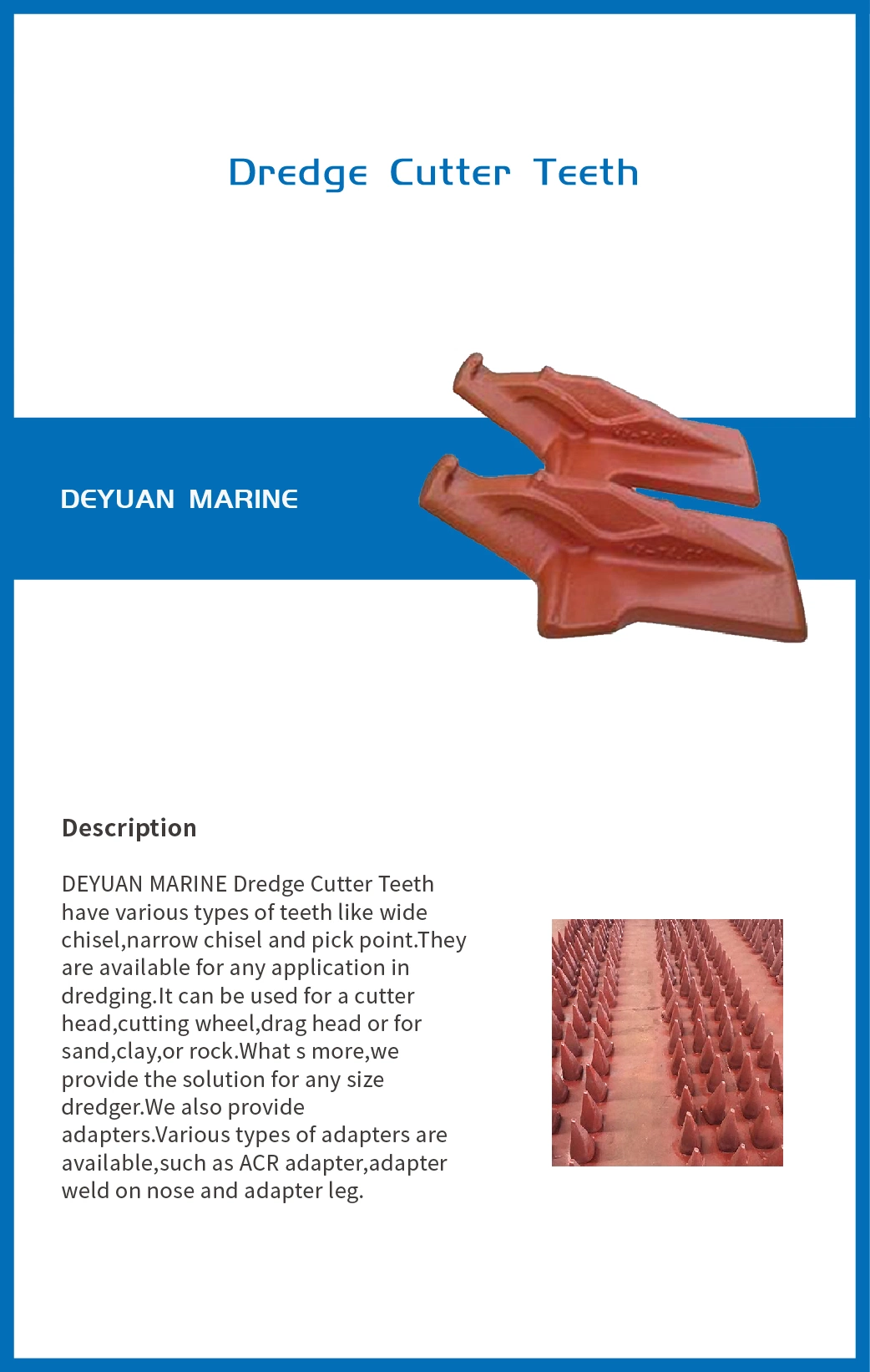 Dredge Cutter Teeth/ Dredger Cutter / Drag Head Teeth