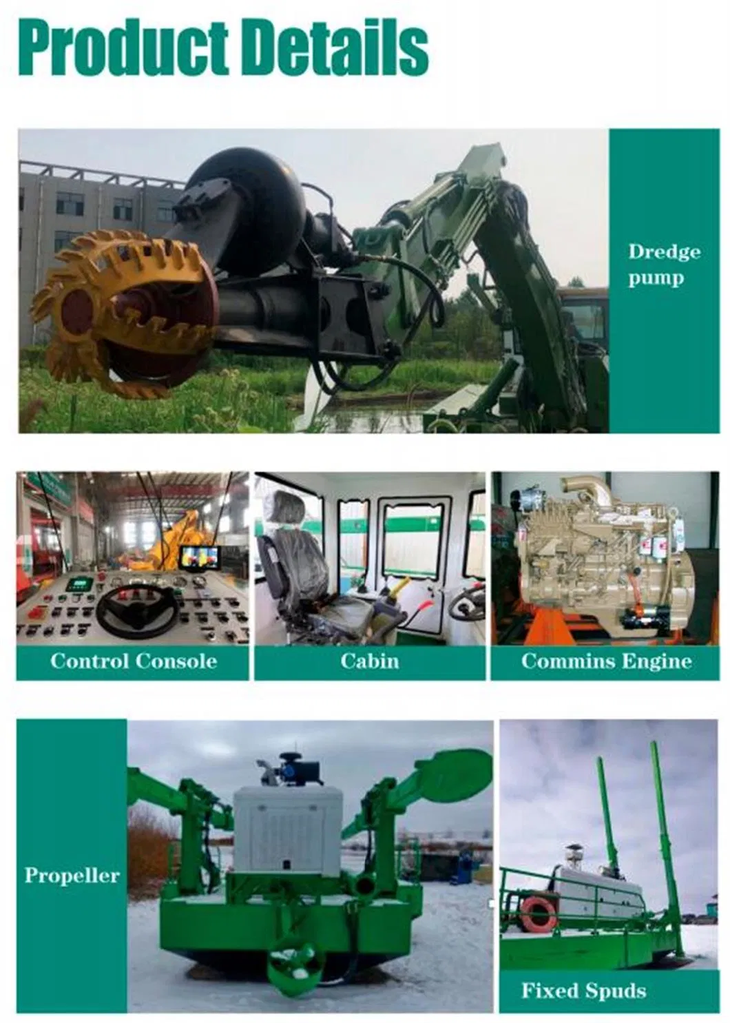 All-in-One Solution Smart Choice for All Environmental Shallow Water Projects Amphibious Dredge Vessal for Sale