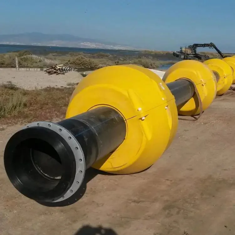 1/6PE 100 Material 110mm 225mm 300mm Dredge HDPE Pipeline with Flange for Sea Dredging