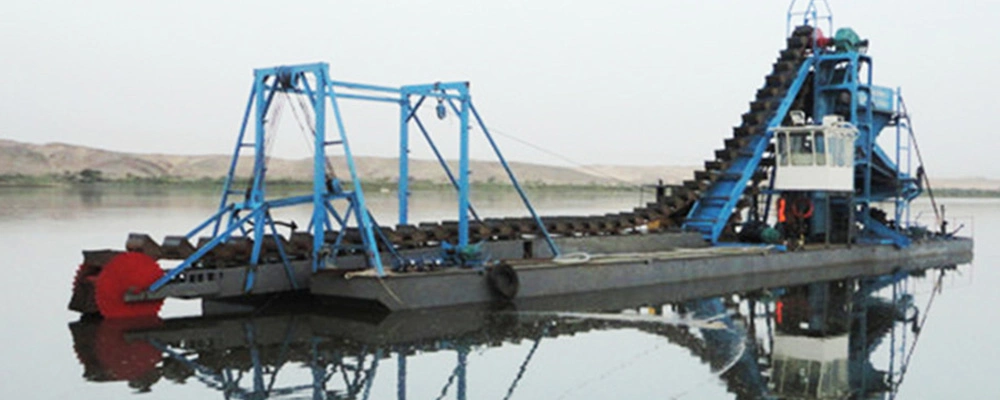 Sand Mining Equipment Dredger Gold Dredging Mining Machine Gold Dredge Boat Diamond Bucket Chain Dredge for Gold Mining Dredging